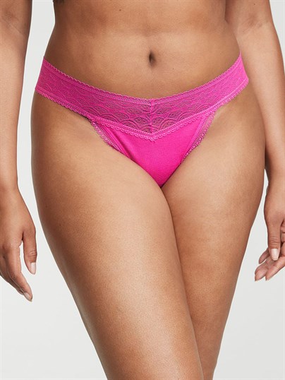Beli Dantelli Pamuklu Tanga