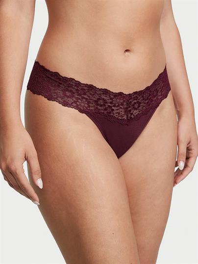 Beli Dantelli Pamuklu Tanga
