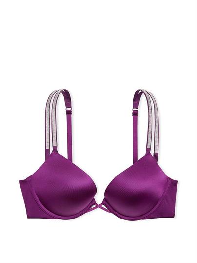 Bombshell 2 Beden Büyük Gösteren Işıltılı Çift Askılı Push-Up Sütyen