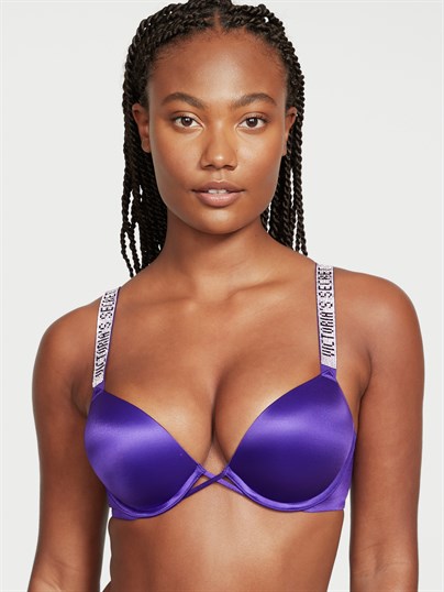 Bombshell 2 Beden Büyük Gösteren Işıltılı Askılı Push-Up Sütyen