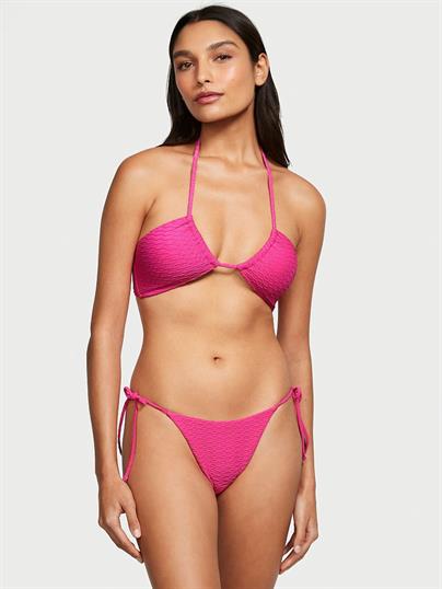Büzgülü Bağlama Detaylı Bikini Üstü