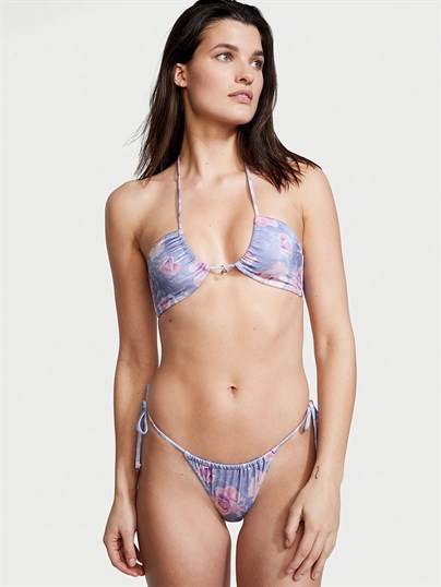 Büzgülü Bağlama Detaylı Bikini Üstü