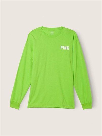 Campus Pamuklu Uzun Kollu Göğüs Kısmı Baskılı T-Shirt