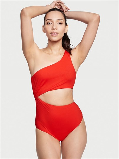 Cut Out Detaylı Tek Omuz Mayo