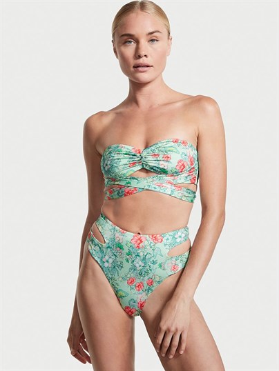Cutout Detaylı Yüksek Bel Cheeky Bikini Altı