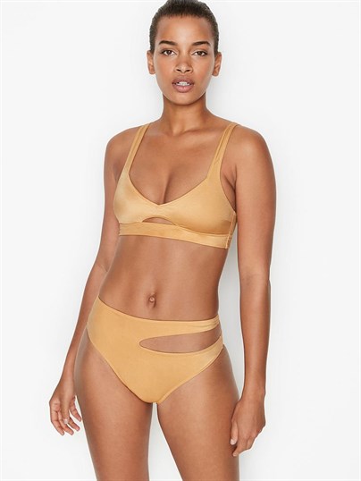 Cutout High Waist Cheeky Bottom