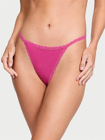 Dantelli Pamuklu V-String Külot
