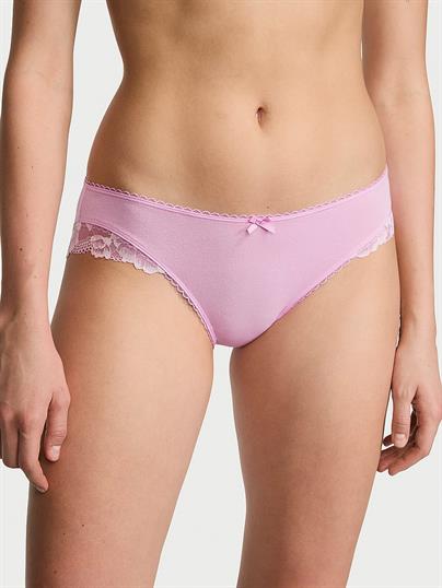 Esnek Pamuklu Dantel Kenarlı Bikini Külot