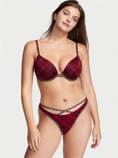 Esnek Pamuklu Strappy Tanga Külot