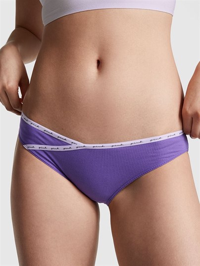 Fitilli Logolu Pamuklu Bikini Külot