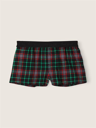 Flanel Boxer Şort Pijama