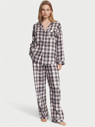 Flannel Uzun Pijama Takımı