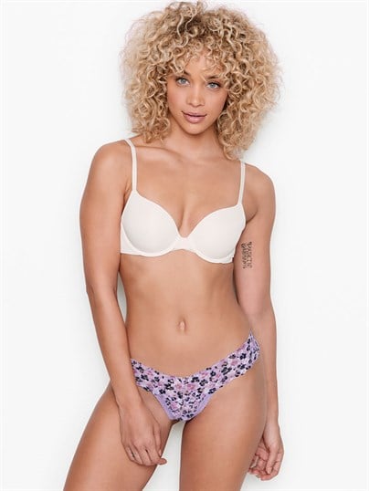 Floral Lace Thong Panty