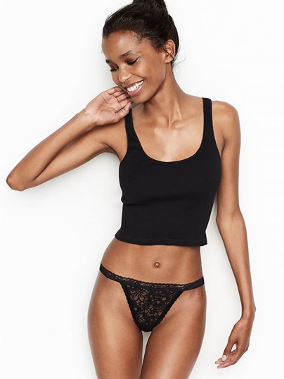 Floral Lace V-string Panty