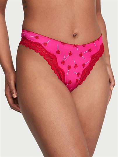 Fun & Flirty Dantelli Derin Bacak Kesimli Scoop Tanga