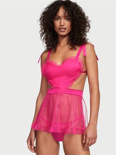 Fun & Flirty Puantiyeli File Önlük Takımı