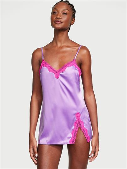Fun & Flirty Saten Dantelli Mini Gecelik