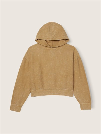 HEAVYWEIGHT KAPÜŞONLU CROP SWEATSHIRT