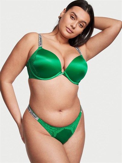 Işıltılı Askılı Dantelli Brazilian Külot