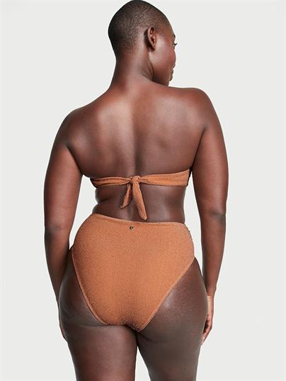 Işıltılı Yüksek Bel Cheeky Bikini Altı