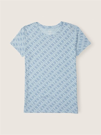 Kısa Kollu Bisiklet Yaka Mükemmel T-Shirt