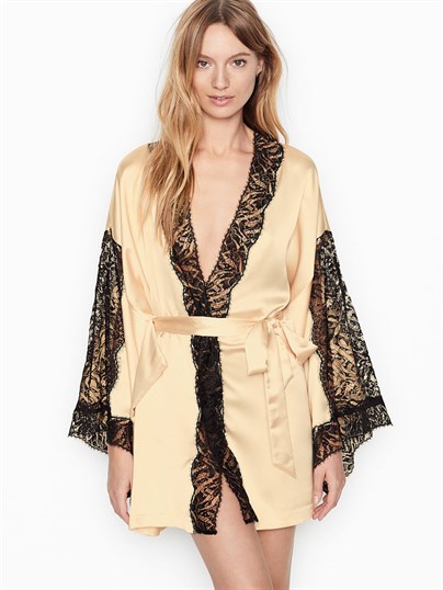 Lace Short Kimono Robe