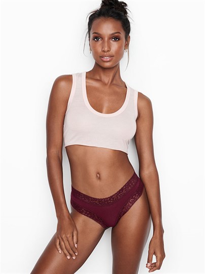 Victoria's Secret Bel Kısmı Dantelli Cheeky Külot