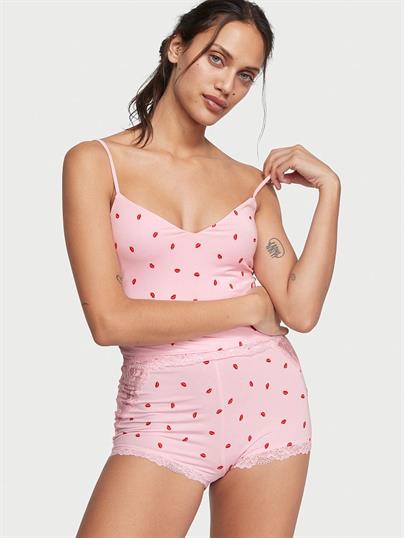 Modal ve Dantelli Crop Atlet Takımı