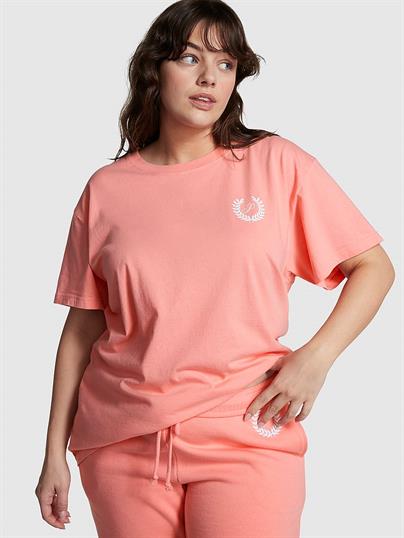 Oversize Kısa Kollu Kampüs Tişört