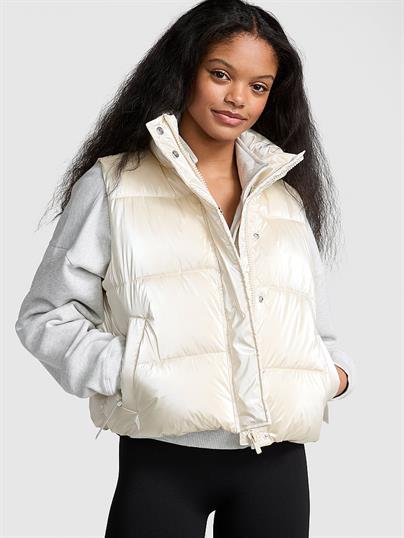 PINK'ten High Shine Marshmallow Puffer Yelek