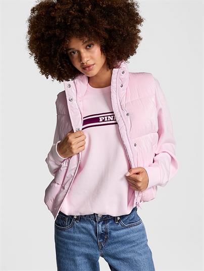 PINK'ten High Shine Marshmallow Puffer Yelek