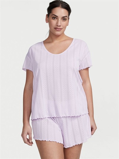 Pointelle Kısa Pijama Takımı