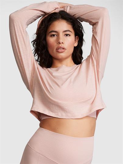 Premium Pamuklu Crop Uzun Kollu Tişört
