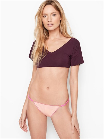 Victoria's Secret Ribanalı Pamuklu Askılı Bikini Külot