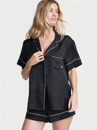 Saten Kısa Pijama Takımı