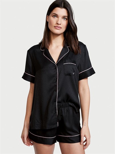 Saten Kısa Pijama Takımı