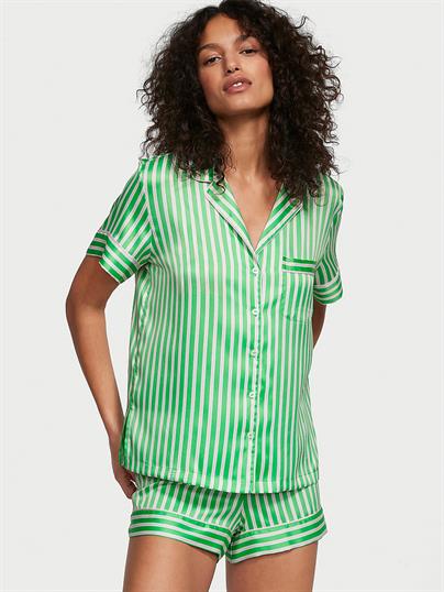 Saten Kısa Pijama Takımı