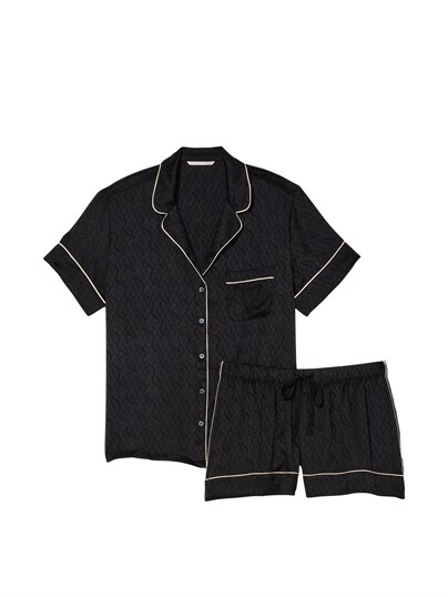Saten Kısa Pijama Takımı