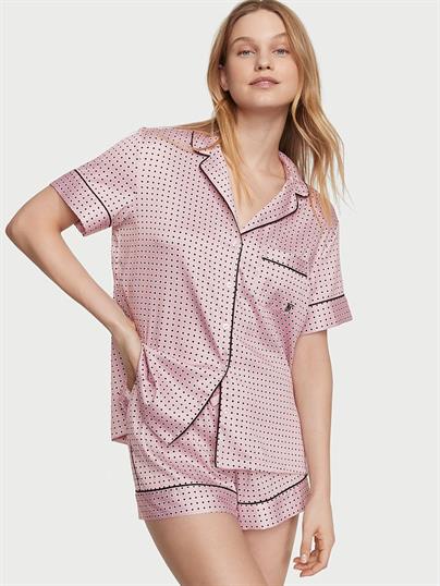 Saten Kısa Pijama Takımı