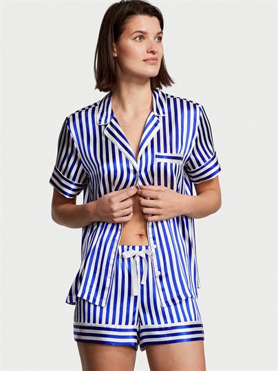 Saten Kısa Pijama Takımı