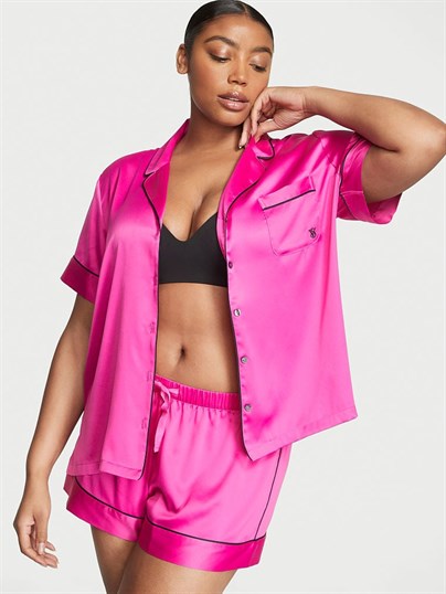 Saten Kısa Pijama Takımı