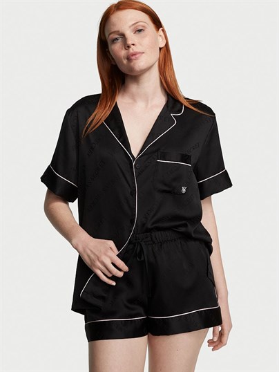 Saten Kısa Pijama Takımı