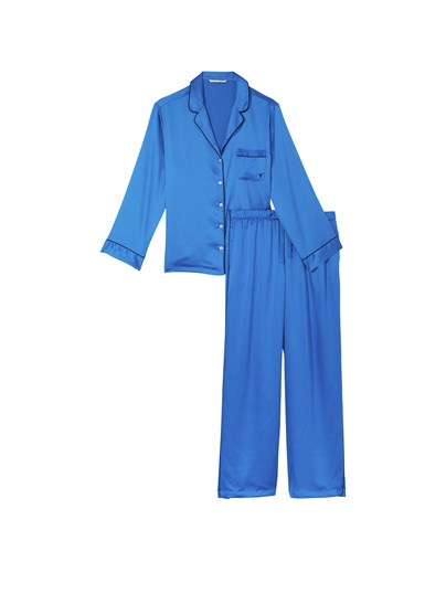 Saten Uzun Pijama Takımı