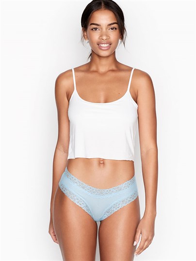Victoria's Secret Esnek Pamuklu Bel Kısmı Dantelli Cheeky Külot