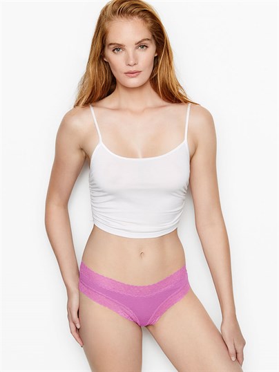 Victoria's Secret Esnek Pamuklu Bel Kısmı Dantelli Cheeky Külot