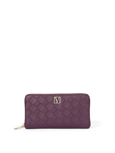 The Victoria Black Violet Woven Cüzdan