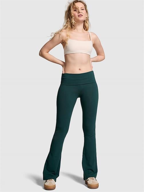 All-Day Beli Katlanabilen Pamuklu Flare Tayt