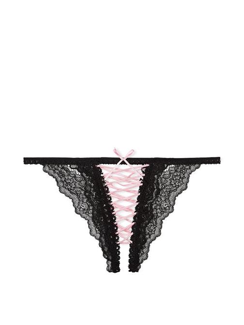 Bağcıklı Crotchless String Bikini Külot