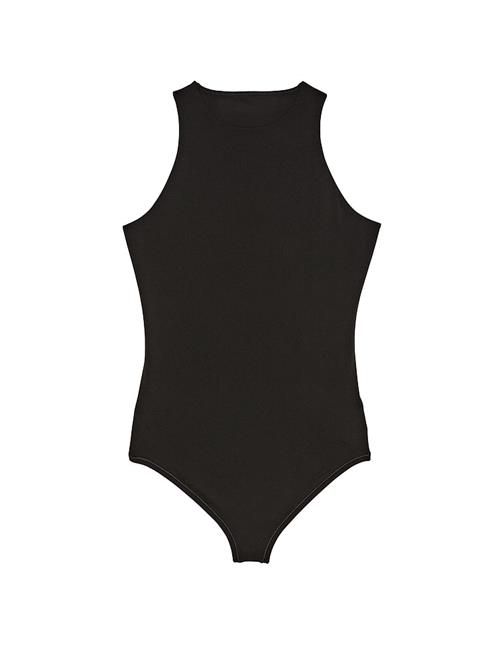 Base Dik Yaka Esnek Bodysuit