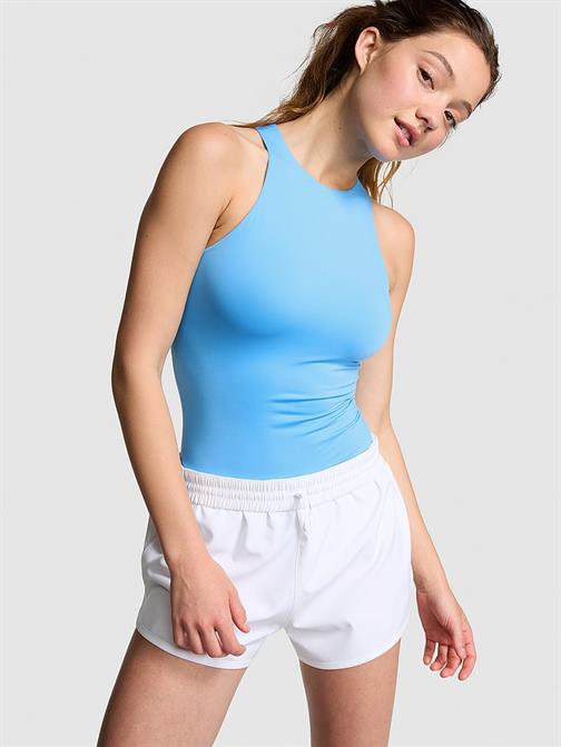 Base Dik Yaka Esnek Bodysuit